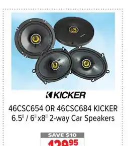 2001 Audio Video 46CSC654 OR 46CSC684 KICKER 6.5|| / 6|| x8|| 2-way Car Speakers offer
