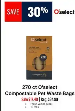 Ren’s Pets Depot O'select Compostable Pet Waste Bags offer