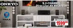 2001 Audio Video TXRZ30 ONKYO 9.2-CHANNEL Dirac Live AV RECEIVER offer