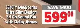 2001 Audio Video SG10TY G4/G5 Series SAVE $400 Ultra Slim Design 3.1 Ch Sound Bar 59900 with Dolby Atmos offer