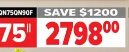 2001 Audio Video QN75QN90F SAMSUNG 75 Neo QLED 4K QN90F Vision AI Smart TV offer