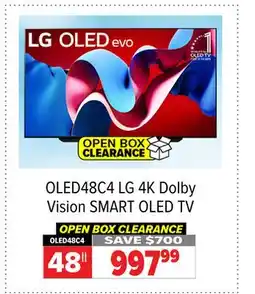 2001 Audio Video OLED48C4 LG 48 4K Dolby Vision SMART OLED TV offer