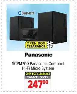 2001 Audio Video SCPM700 Panasonic Compact Hi-Fi Micro System offer