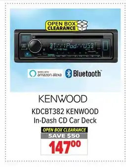 2001 Audio Video KDCBT382 KENWOOD In-Dash CD Car Deck offer