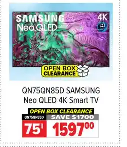 2001 Audio Video QN75QN85D SAMSUNG 75 Neo QLED 4K Smart TV offer