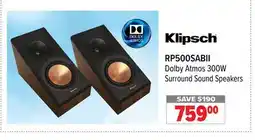 2001 Audio Video RP500SABII Klipsch Dolby Atmos 300W Surround Sound Speakers offer