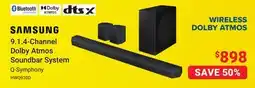 Visions Electronics Samsung 9.1. 4-Channel Dolby Atmos Soundbar System offer