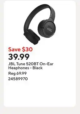 Staples JBL Tune 520BT On-Ear Heaphones - Black offer