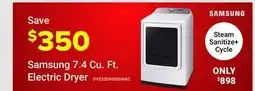 Visions Electronics Samsung 7.4 Cu. Ft. Electric Dryer offer