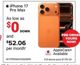 Visions Electronics iPhone 17 Pro Max offer