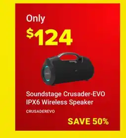 Visions Electronics Soundstage Crusader-EVO IPX6 Wireless Speaker offer
