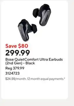 Staples Bose QuietComfort Ultra Earbuds (2nd Gen) - Black offer