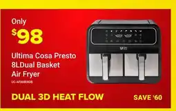 Visions Electronics Ultima Cosa Presto 8LDual Basket Air Fryer offer