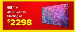 Visions Electronics 98 + 4K Smart TVs offer
