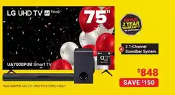 Visions Electronics 2.1-Channel Soundbar System offer