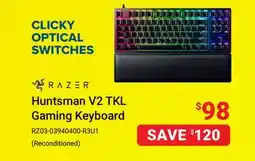 Visions Electronics Razer Huntsman V2 TKL Gaming Keyboard offer