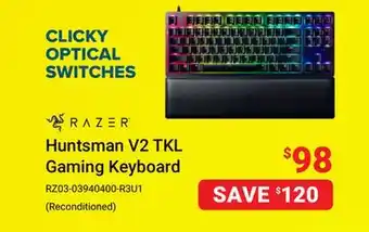 Visions Electronics Razer Huntsman V2 TKL Gaming Keyboard offer