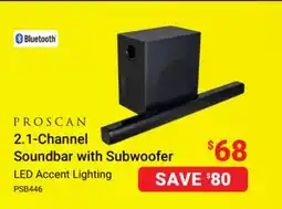 Visions Electronics PROSCAN 2.1-Channel Soundbar with Subwoofer offer