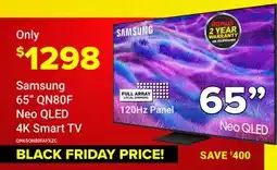 Visions Electronics Samsung 65 QN80F Neo QLED 4K Smart TV offer