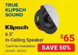 Visions Electronics 6.5 In-Ceiling Speaker offer