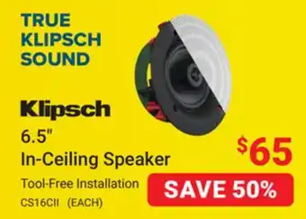 Visions Electronics 6.5 In-Ceiling Speaker offer
