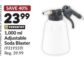 Princess Auto 1,000 ml Adjustable Soda Blaster offer