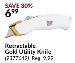 Princess Auto Retractable Gold Utility Knife offer