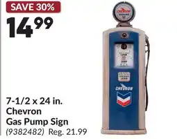 Princess Auto 7-1/2 x 24 in. Chevron Gas Pump Sign offer