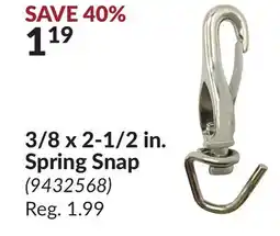 Princess Auto 3/8 x 2-1/2 in. Spring Snap offer