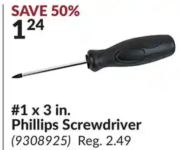 Princess Auto 1 x 3 in. Phillips Screwdriver offer
