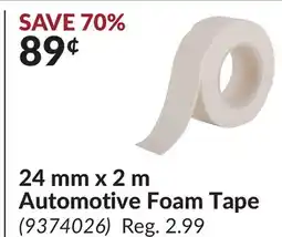 Princess Auto 24 mm x 2 m Automotive Foam Tape offer