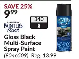 Princess Auto 340 g Gloss Black Multi-Surface Spray Paint offer