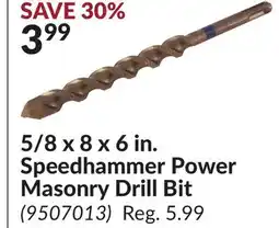 Princess Auto 5/8 x 8 x 6 in. Speedhammer Power Masonry Drill Bit offer