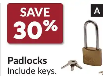 Princess Auto Padlocks 30 mm Long Shackle offer