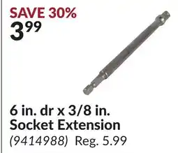 Princess Auto 6 in. dr x 3/8 in. Socket Extension offer