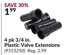 Princess Auto 4 pk 3/4 in. Plastic Valve Extensions offer