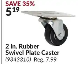 Princess Auto 2 in. Rubber Swivel Plate Caster offer