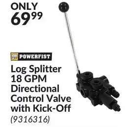 Princess Auto Log Splitter 18 GPM Directional Control Valve with Kick-Off offer