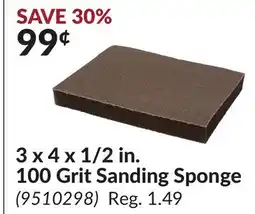 Princess Auto 3 x 4 x 1/2 in. 100 Grit Sanding Sponge offer