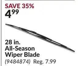 Princess Auto 28 in. All-Season Wiper Blade offer