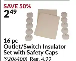 Princess Auto 16 pc Outlet/Switch Insulator Set with Safety Caps offer