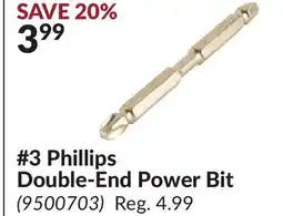 Princess Auto 3 Phillips Double-End Power Bit offer
