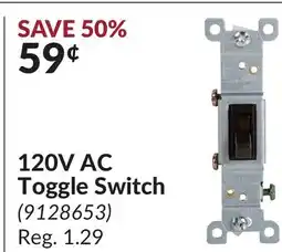 Princess Auto 120V AC Toggle Switch offer