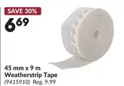 Princess Auto 45 mm x 9 m Weatherstrip Tape offer