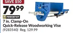 Princess Auto 7 in. Clamp-On Quick-Release Woodworking Vise offer