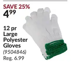 Princess Auto 12 pr Large Polyester Gloves offer