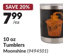 Princess Auto 10 oz Tumblers Moonshine offer