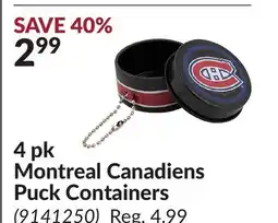 Princess Auto 4 pk Montreal Canadiens Puck Containers offer