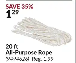 Princess Auto 20 ft All-Purpose Rope offer