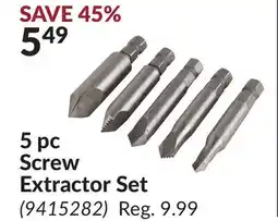 Princess Auto 5 pc Screw Extractor Set offer